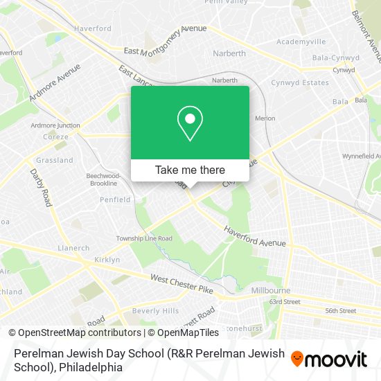 Perelman Jewish Day School map