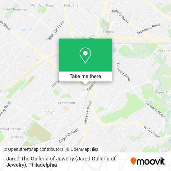 Jared The Galleria of Jewelry map