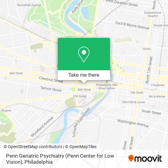 Mapa de Penn Geriatric Psychiatry (Penn Center for Low Vision)