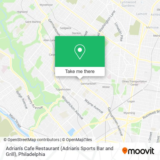 Adrian's Cafe Restaurant (Adrian's Sports Bar and Grill) map