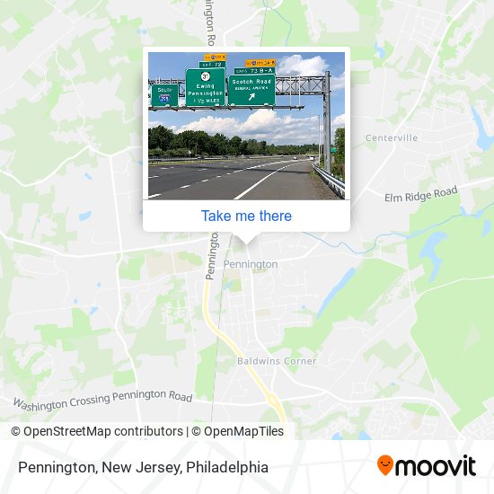Mapa de Pennington, New Jersey