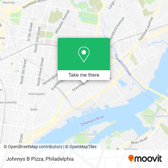 Johnnys B Pizza map