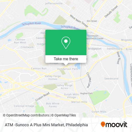 ATM -Sunoco A Plus Mini Market map