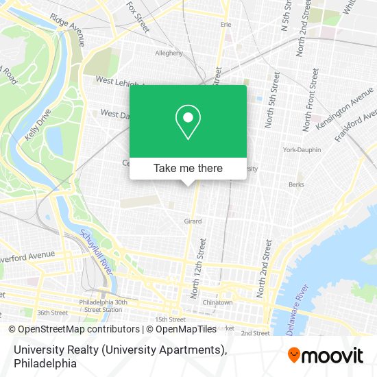 Mapa de University Realty (University Apartments)