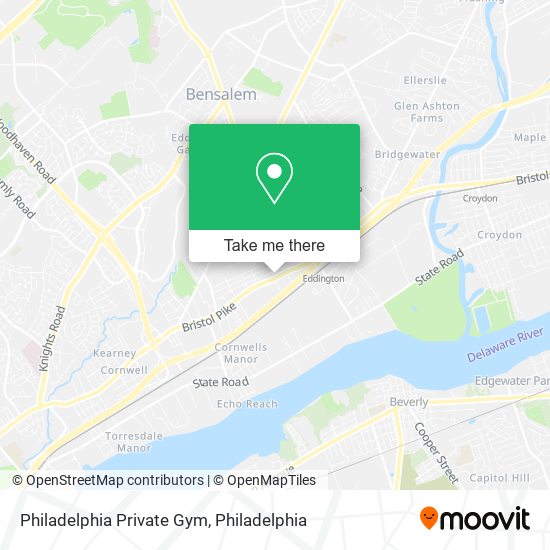 Philadelphia Private Gym map