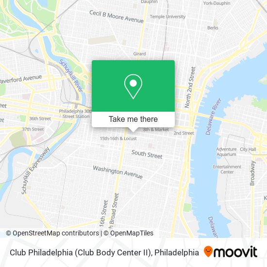 Club Philadelphia (Club Body Center II) map