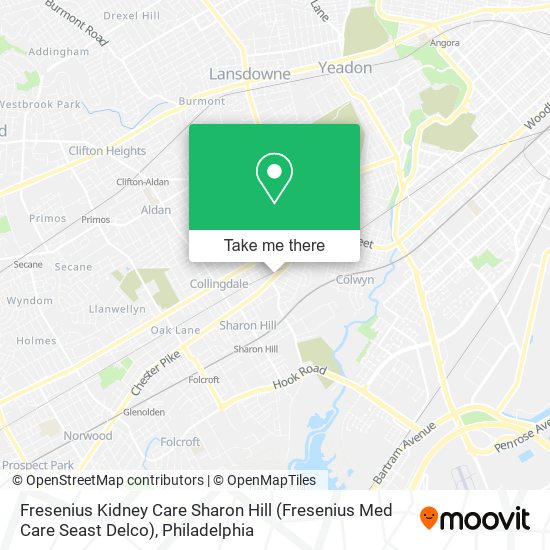 Fresenius Kidney Care Sharon Hill (Fresenius Med Care Seast Delco) map