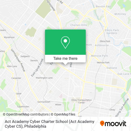 Mapa de Act Academy Cyber Charter School (Act Academy Cyber CS)