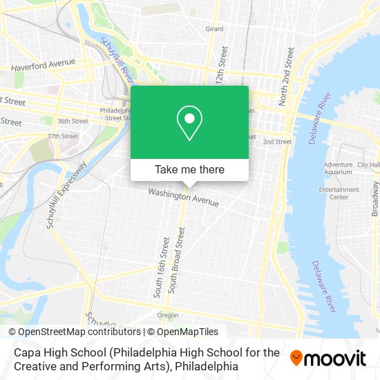 Capa High School (Philadelphia High School for the Creative and Performing Arts) map