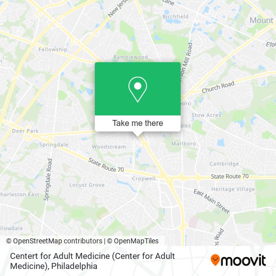 Mapa de Centert for Adult Medicine