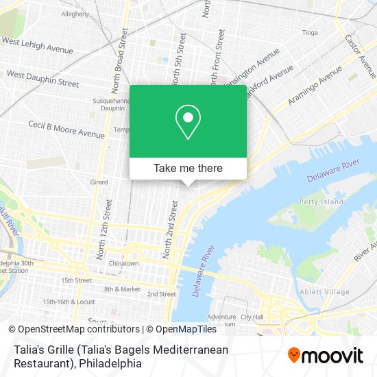 Talia's Grille (Talia's Bagels Mediterranean Restaurant) map