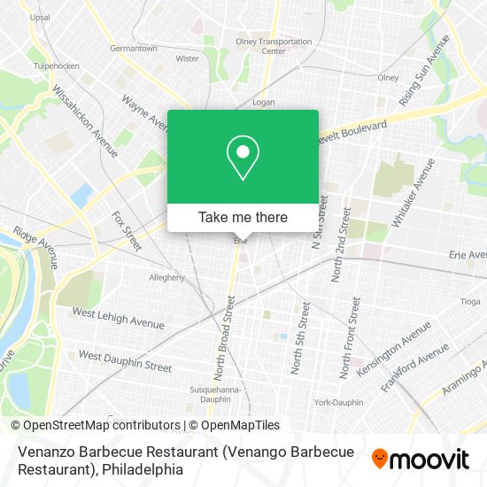 Mapa de Venanzo Barbecue Restaurant (Venango Barbecue Restaurant)