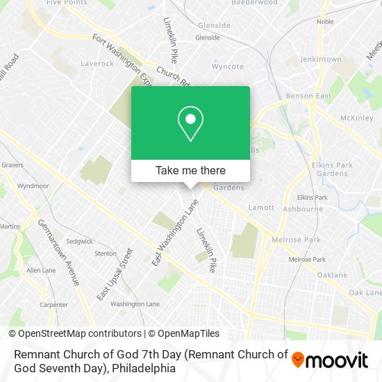 Mapa de Remnant Church of God 7th Day