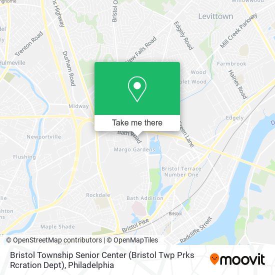 Bristol Township Senior Center (Bristol Twp Prks Rcration Dept) map