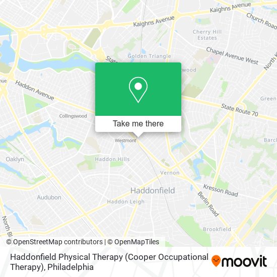 Mapa de Haddonfield Physical Therapy (Cooper Occupational Therapy)