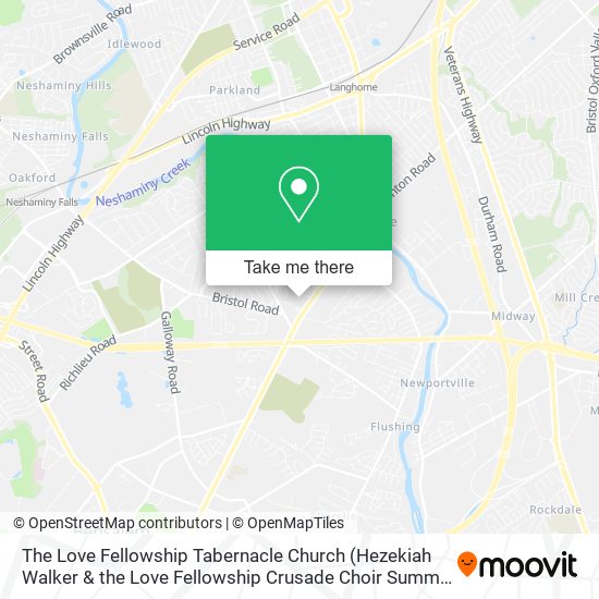 Mapa de The Love Fellowship Tabernacle Church