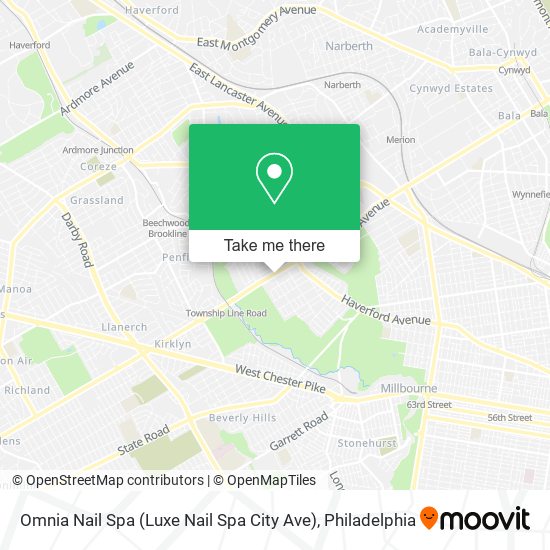 Omnia Nail Spa (Luxe Nail Spa City Ave) map