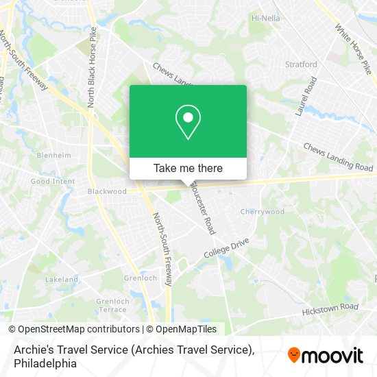 Archie's Travel Service (Archies Travel Service) map