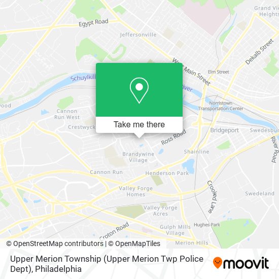 Mapa de Upper Merion Township (Upper Merion Twp Police Dept)