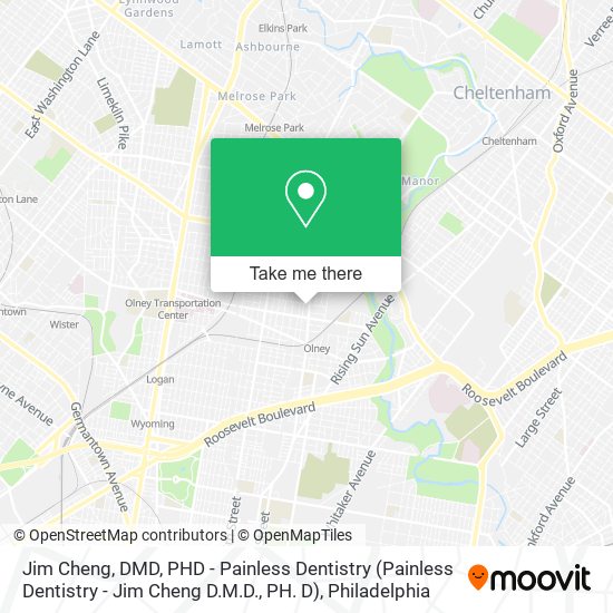 Mapa de Jim Cheng, DMD, PHD - Painless Dentistry (Painless Dentistry - Jim Cheng D.M.D., PH. D)