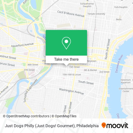 Just Dogs Philly (Just Dogs! Gourmet) map