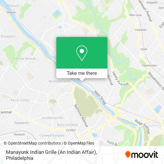 Mapa de Manayunk Indian Grille (An Indian Affair)