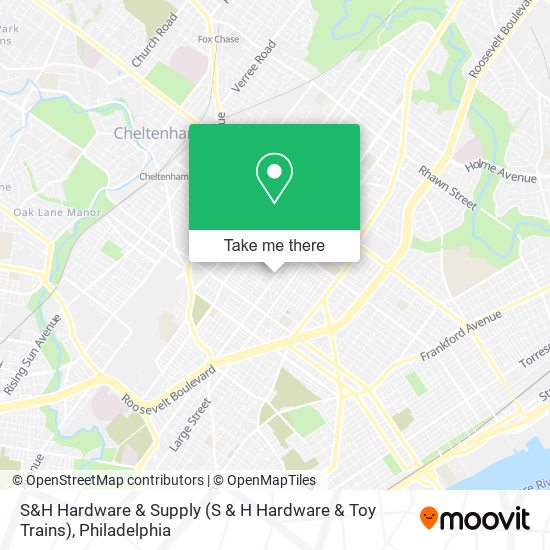 Mapa de S&H Hardware & Supply (S & H Hardware & Toy Trains)
