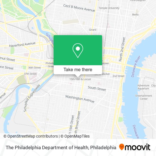 The Philadelphia Department of Health map