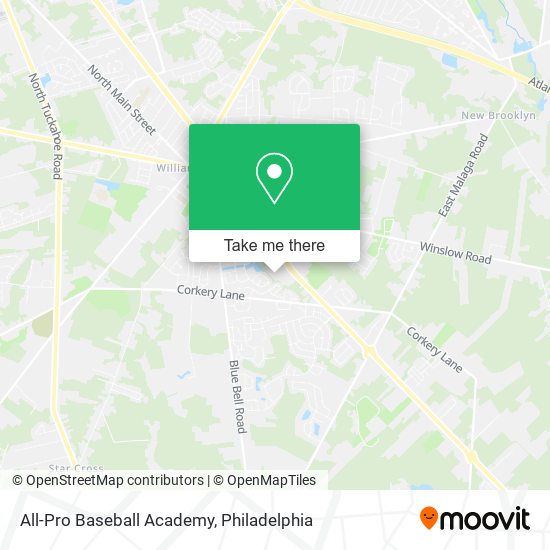 All-Pro Baseball Academy map