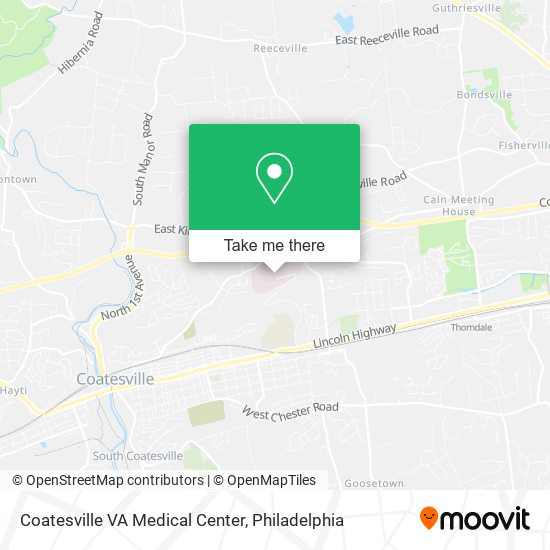 Mapa de Coatesville VA Medical Center