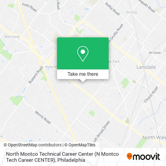 Mapa de North Montco Technical Career Center (N Montco Tech Career CENTER)