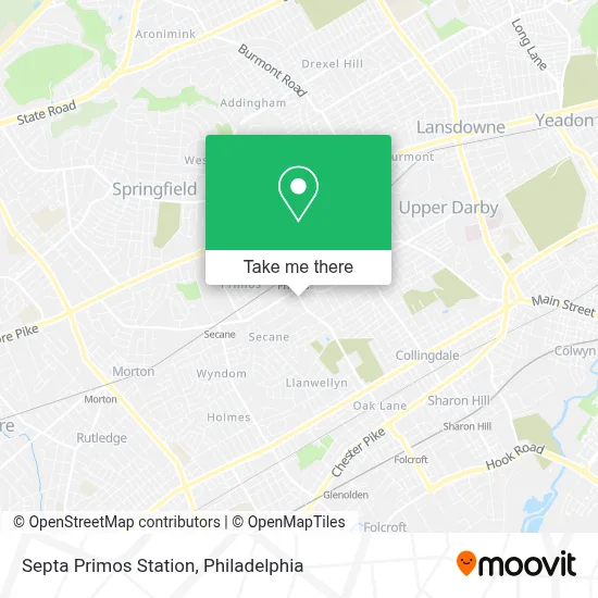 Septa Primos Station map