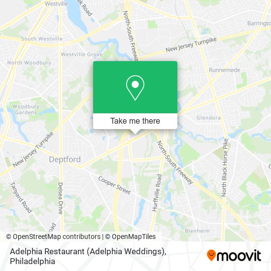 Mapa de Adelphia Restaurant (Adelphia Weddings)