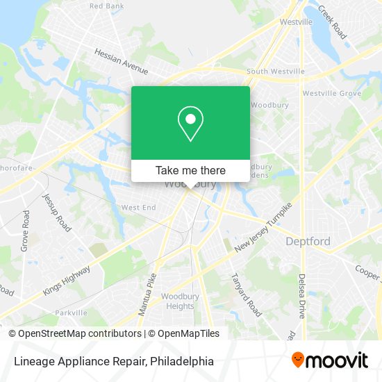 Lineage Appliance Repair map
