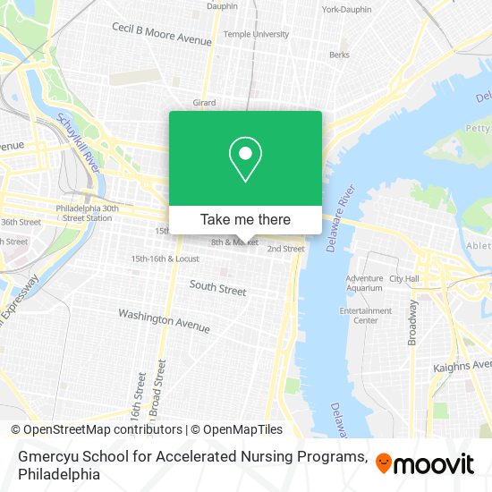 Gmercyu School for Accelerated Nursing Programs map