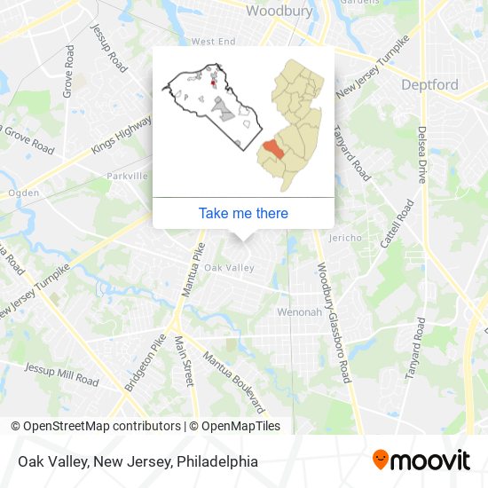 Oak Valley, New Jersey map