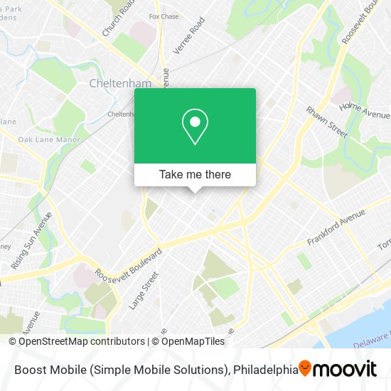 Mapa de Boost Mobile (Simple Mobile Solutions)