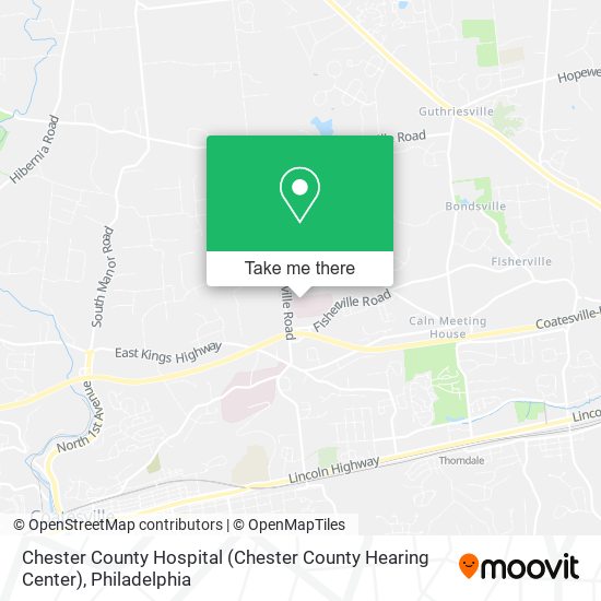 Chester County Hospital (Chester County Hearing Center) map