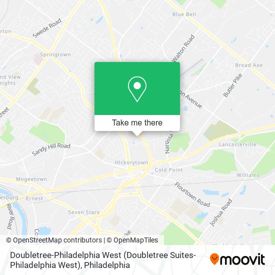 Doubletree-Philadelphia West map