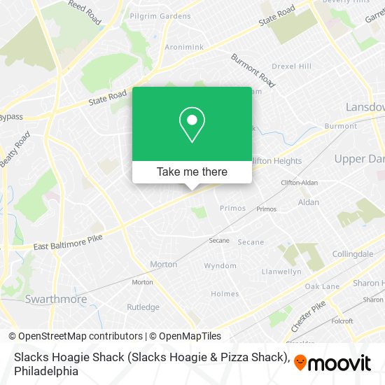 Mapa de Slacks Hoagie Shack