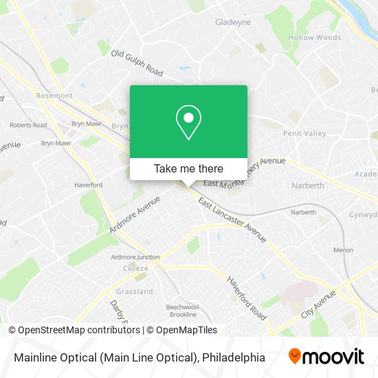 Mapa de Mainline Optical (Main Line Optical)