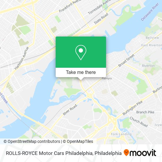 ROLLS-ROYCE Motor Cars Philadelphia map