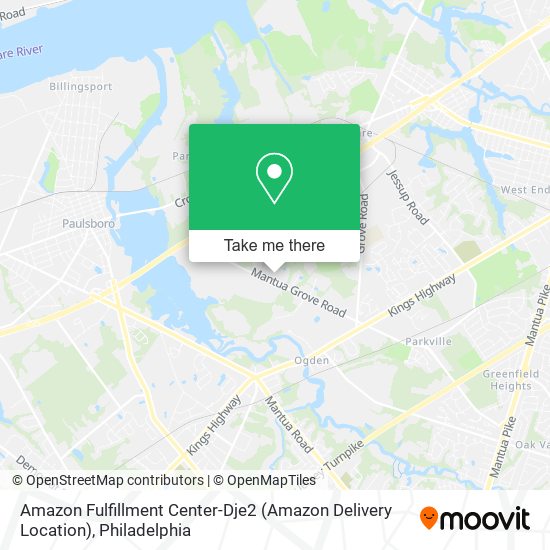 Amazon Fulfillment Center-Dje2 (Amazon Delivery Location) map