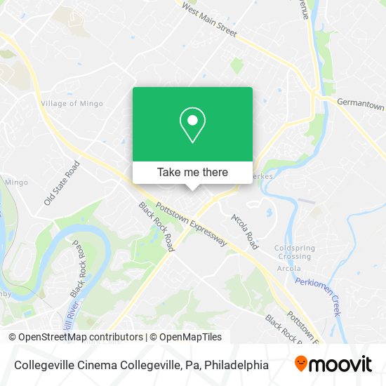 Mapa de Collegeville Cinema Collegeville, Pa
