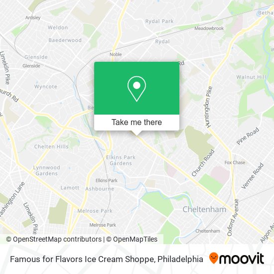 Famous for Flavors Ice Cream Shoppe map