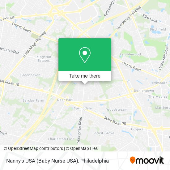 Mapa de Nanny's USA (Baby Nurse USA)