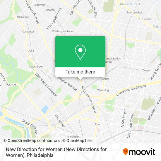 Mapa de New Direction for Women