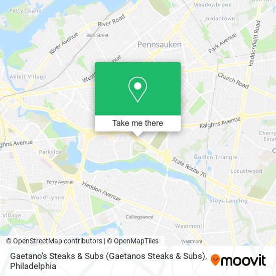 Mapa de Gaetano's Steaks & Subs (Gaetanos Steaks & Subs)