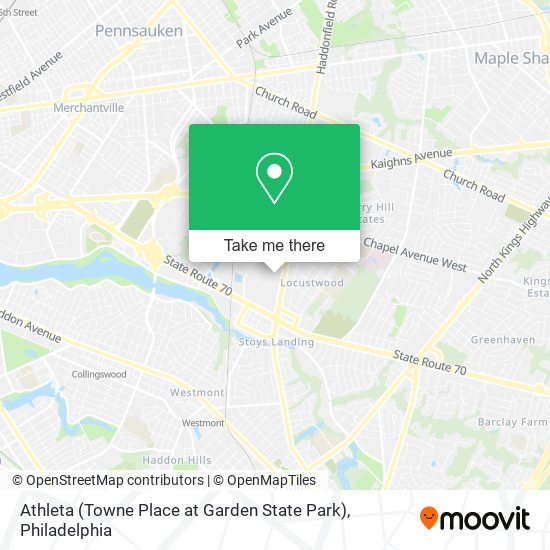 Athleta (Towne Place at Garden State Park) map
