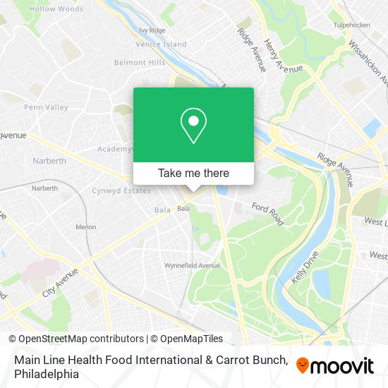 Main Line Health Food International & Carrot Bunch map